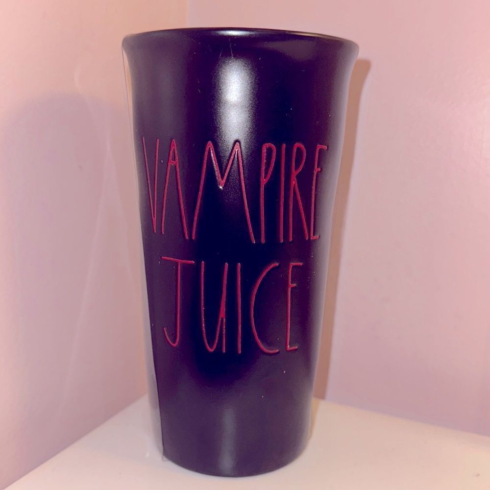 Rae Dunn Vampire Juice Travel Mug w/ Lid 16 oz. Halloween
